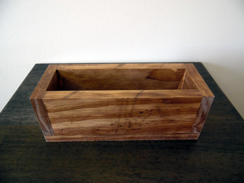 Wood Condiment Caddy Holder Large Rectangle