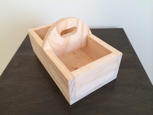 Wood table caddy one compartment - Condiment holder : Buffet Plus
